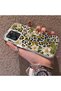 Xiaomi Redmi 12 4G/5G Compatible Aesthetic Flower-Leopard Pattern Case Acrylic Hard Back Silicone Edge - 4