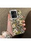 Xiaomi Poco M6 4g Compatible Aesthetic Floral-Leopard Pattern Case Acrylic Hard Back Silicone Edge - 2