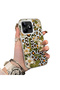 Realme Note 50 Compatible Aesthetic Floral-Leopard Pattern Case Acrylic Hard Back Silicone Edge