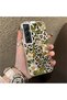 Realme C65 4g Compatible Aesthetic Floral-Leopard Pattern Case Acrylic Hard Back Silicone Edge - 2