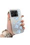 Xiaomi Mi 15t Pro Compatible Acrylic Hard Back Panel Silicone Edged Blue Flower Printed Phone Case