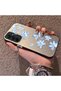 Samsung Galaxy A15 4G/5G Compatible Acrylic Hard Back Panel with Silicone Edges Blue Flower Print Phone Case - 3