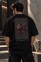 Men's Graphic Back Print Oversize T-Shirt – 100% Cotton Comfortable Fit