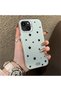iPhone 13 Mini Compatible Edge Striped Black Star Pattern Protective Case Acrylic Hard Back Silicone Edge - 2
