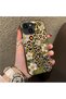 iPhone 13 Mini Compatible Aesthetic Floral-Leopard Pattern Case Acrylic Hard Back Silicone Edge - 2