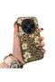 Vivo X300 Compatible Aesthetic Floral-Leopard Pattern Case Acrylic Hard Back Silicone Edge