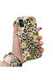 Samsung Galaxy A51 4g Compatible Aesthetic Flower-Leopard Pattern Case Acrylic Hard Back Silicone Edge