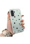 Xiaomi Redmi Note 11/Note 11S Compatible Edge Striped Black Star Pattern Protective Case Acrylic Hard Back Silicone Edge