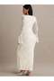 Rochie maxi, bej - XL - 2