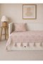 Ponpon Cotton Padded Cotton Tasseled Hemnes Divan Cover