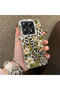 Xiaomi Mi 14t Pro Compatible Aesthetic Floral-Leopard Pattern Case Acrylic Hard Back Silicone Edge - 2