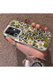 Vivo Y29 4g(V2434) Compatible Aesthetic Flower-Leopard Pattern Case Acrylic Hard Back Silicone Edge - 3