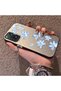Xiaomi Redmi Note 12 Pro 4g Compatible Acrylic Hard Back Panel with Silicone Edges Blue Flower Printed Phone Case - 3