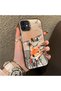 حافظة متوافقة مع هاتف iPhone 12 Mini بنمط رسوم متحركة على شكل ثعلب نيك، مصنوعة من الأكريليك الصلب وحافة من السيليكون - 2