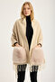 Fur Pocket Fringed Shawl