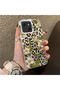 Tecno Spark 40C Compatible Aesthetic Flower-Leopard Pattern Case Acrylic Hard Back Silicone Edge - 2