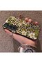 Realme C65 4g Compatible Aesthetic Floral-Leopard Pattern Case Acrylic Hard Back Silicone Edge - 3
