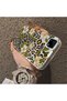 Realme C15/C25/C25S Compatible Aesthetic Floral-Leopard Pattern Case Acrylic Hard Back Silicone Edge - 4