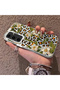 Samsung Galaxy S24 Fe Compatible Aesthetic Floral-Leopard Pattern Case Acrylic Hard Back Silicone Edge - 3