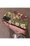 Samsung Galaxy A73 Compatible Aesthetic Floral-Leopard Pattern Case Acrylic Hard Back Silicone Edge - 3