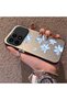 Xiaomi Redmi K90 5g Compatible Acrylic Hard Back Panel with Silicone Edges Blue Flower Print Phone Case - 3