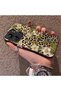 Xiaomi Redmi 13C 4G/5G Compatible Aesthetic Floral-Leopard Pattern Case Acrylic Hard Back Silicone Edge - 3