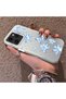 Tecno Spark 40 Compatible Acrylic Hard Back Panel with Silicone Edges Blue Flower Printed Phone Case - 3