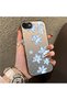Blue Flower Printed Phone Case with Acrylic Hard Back Panel and Silicone Edges Compatible with iPhone 7/8/Se 2020 2022 - 3