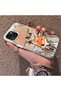 iPhone 15 Compatible Cartoon Fox Nick Pattern Case Acrylic Hard Back Silicone Edge - 4