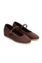 Women's Belted Mary Jane Ballerina Comfortable Wedge Heeled Shoes - 2