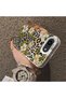 iPhone 16E Compatible Aesthetic Floral-Leopard Pattern Case Acrylic Hard Back Silicone Edge - 4