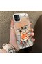 حافظة متوافقة مع هاتف iPhone 12/12 Pro بنمط رسوم متحركة على شكل ثعلب نيك، مصنوعة من الأكريليك الصلب وحافة من السيليكون - 2