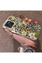 Tecno Spark 40C Compatible Aesthetic Flower-Leopard Pattern Case Acrylic Hard Back Silicone Edge - 3