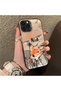 حافظة متوافقة مع هاتف iPhone 12 Pro Max بنمط رسوم متحركة على شكل ثعلب نيك، مصنوعة من الأكريليك الصلب وحافة من السيليكون - 2