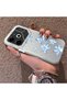 Blue Flower Printed Phone Case for Tecno Pova 6/Pova 6 Pro 5g Compatible Acrylic Hard Back Panel with Silicone Edges - 3