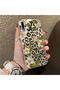 Samsung Galaxy A30/A20 Compatible Aesthetic Flower-Leopard Pattern Case Acrylic Hard Back Silicone Edge - 2