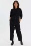 Women's Polo Collar Diamond Lace-Up Knitwear Sweater Black - 5