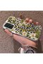Samsung Galaxy A73 Compatible Aesthetic Floral-Leopard Pattern Case Acrylic Hard Back Silicone Edge - 3
