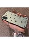 iPhone X/Xs Compatible Edge Striped Black Star Pattern Protective Case Acrylic Hard Back Silicon Edge - 3