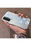 Samsung Galaxy A05S Compatible Acrylic Hard Back Panel Silicone Edged Blue Flower Printed Phone Case - 3