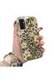 Samsung Galaxy M23/M13 Compatible Aesthetic Floral-Leopard Pattern Case Acrylic Hard Back Silicone Edge