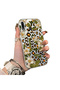 Samsung Galaxy A30/A20 Compatible Aesthetic Flower-Leopard Pattern Case Acrylic Hard Back Silicone Edge