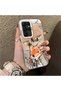 Samsung Galaxy S22 Ultra Compatible Cartoon Fox Nick Patterned Case Acrylic Hard Back Silicon Edge - 2
