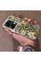 Xiaomi Redmi Note 13 Pro 4g Compatible Aesthetic Floral-Leopard Pattern Case Acrylic Hard Back Silicone Edge - 4
