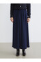 Alita City Lcw Grace Navy Blue Belmando Plain Long Women's Skirt with a Difference - 3