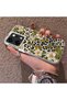 Oppo Reno14 Pro Compatible Aesthetic Floral-Leopard Pattern Case Acrylic Hard Back Silicone Edge - 3
