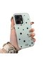 Oppo Reno 14/14F Compatible Edge Striped Black Star Pattern Protective Case Acrylic Hard Back Silicone Edge