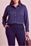 Tensel Plus Size Shirt Navy Blue