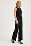 Dv Collar Tulle Piece Jumpsuit - 3
