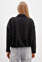 Zippered Polo Neck Suede Bomber Jacket - 8